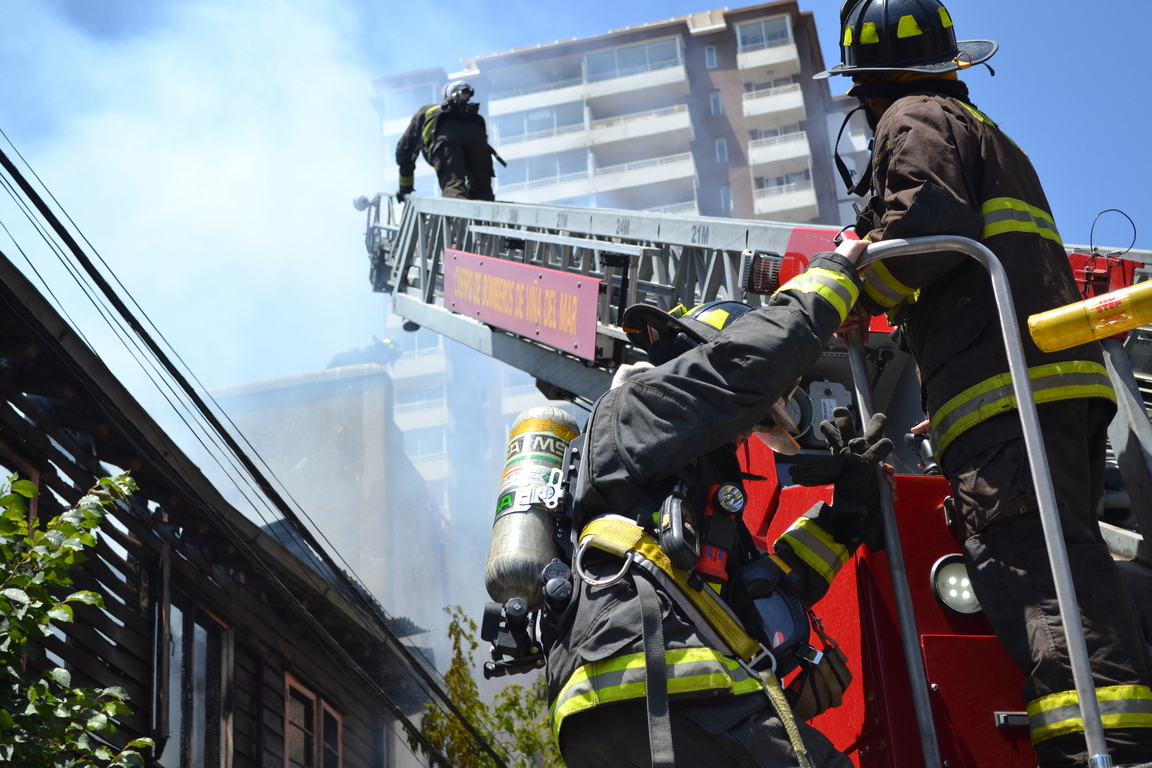 Bomberos Viña del Mar — intervención incendio